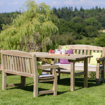 Zest4Leisure Emily Table And 2 Bench Set Zest4Leisure Emily Table And 2 Bench Set